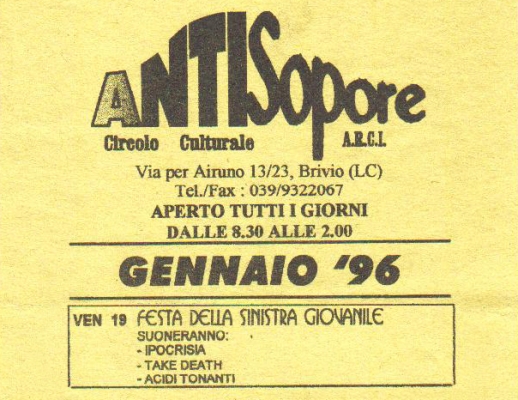 live all'antisopore volantino